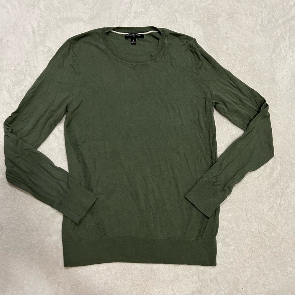 Banana Republic Olive Green Crewneck Sweater
